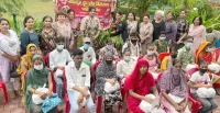 फिरोजाबाद: महिला शक्ति ने 50 टीबी मरीजों को पुष्टाहार किट किया वितरण