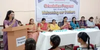 फिरोजाबाद: एमजी बालिका पीजी काॅलेज में दीक्षारंभ कार्यक्रम का हुआ आयोजन