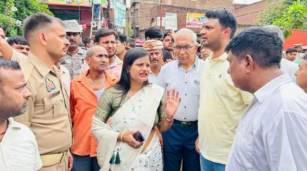 फिरोजाबाद: नाला निमार्ण की खुदाई के दौरान पुराना पेड़ गिरने से विद्युत आपूर्ति ठप