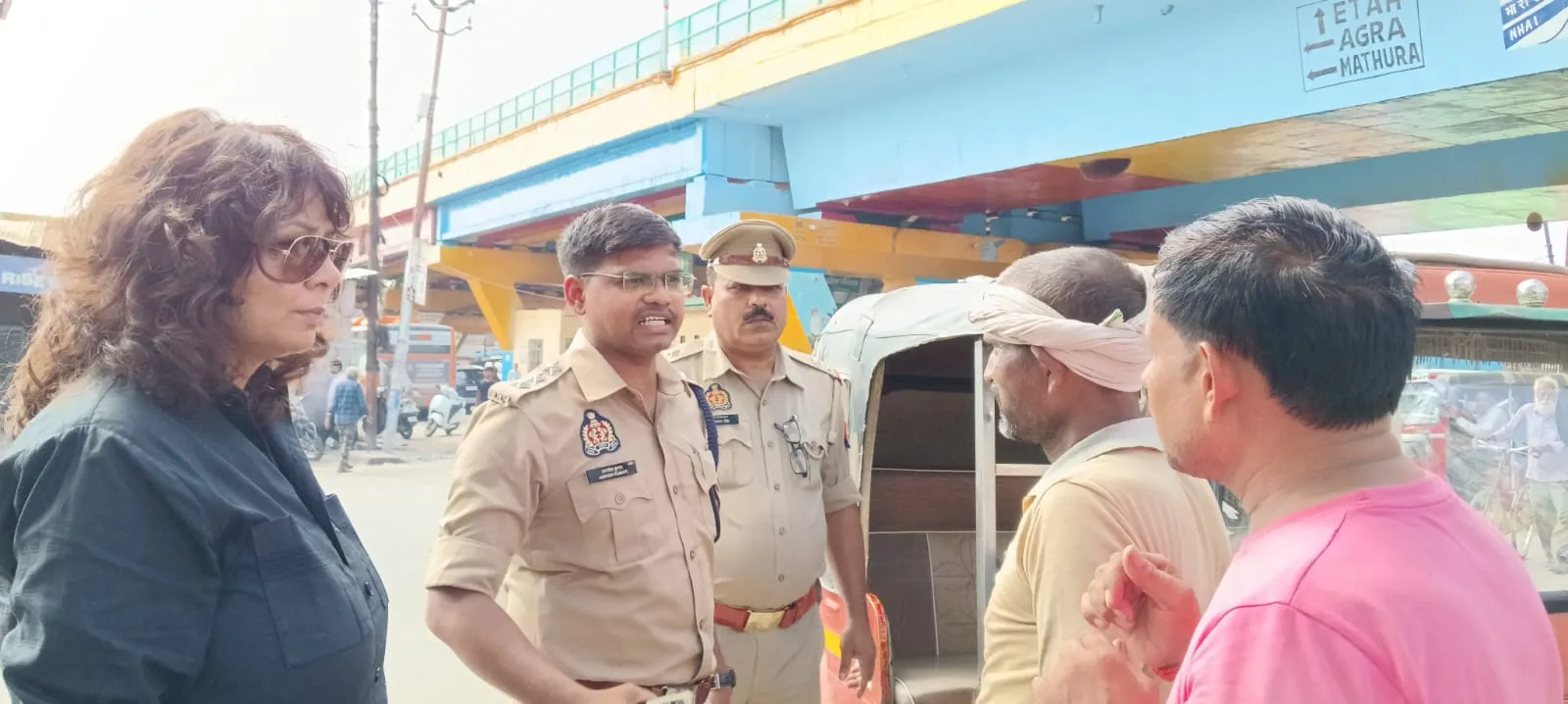 जाम से निजात दिलाने के लिए सुभाष चैराहों पर चला अतिक्रमण अभियान