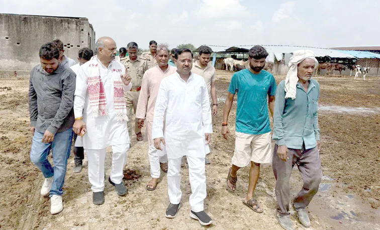 फिरोजाबाद: गौ सेवा आयोग सदस्य ने दो गौशालाओं का किया निरीक्षण