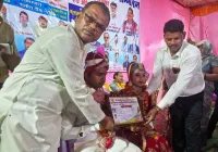 शिकोहाबाद: सामूहिक विवाह समारोह में नौ जोड़ों ने गृहस्थ जीवन में किया प्रवेश