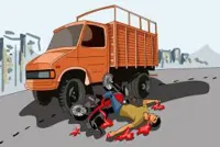 फिरोजाबाद: कैंटर ने बाइक को मारी टक्कर, एक श्रद्धालु की मौत, दो घायल