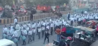फिरोजाबाद: राष्ट्रीय स्वयंसेवक संघ ने निकाला पथ संचलन