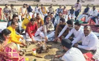 फिरोजाबाद: हिंदू सम्मेलन के लिए विधि-विधान से हुआ भूमि पूजन